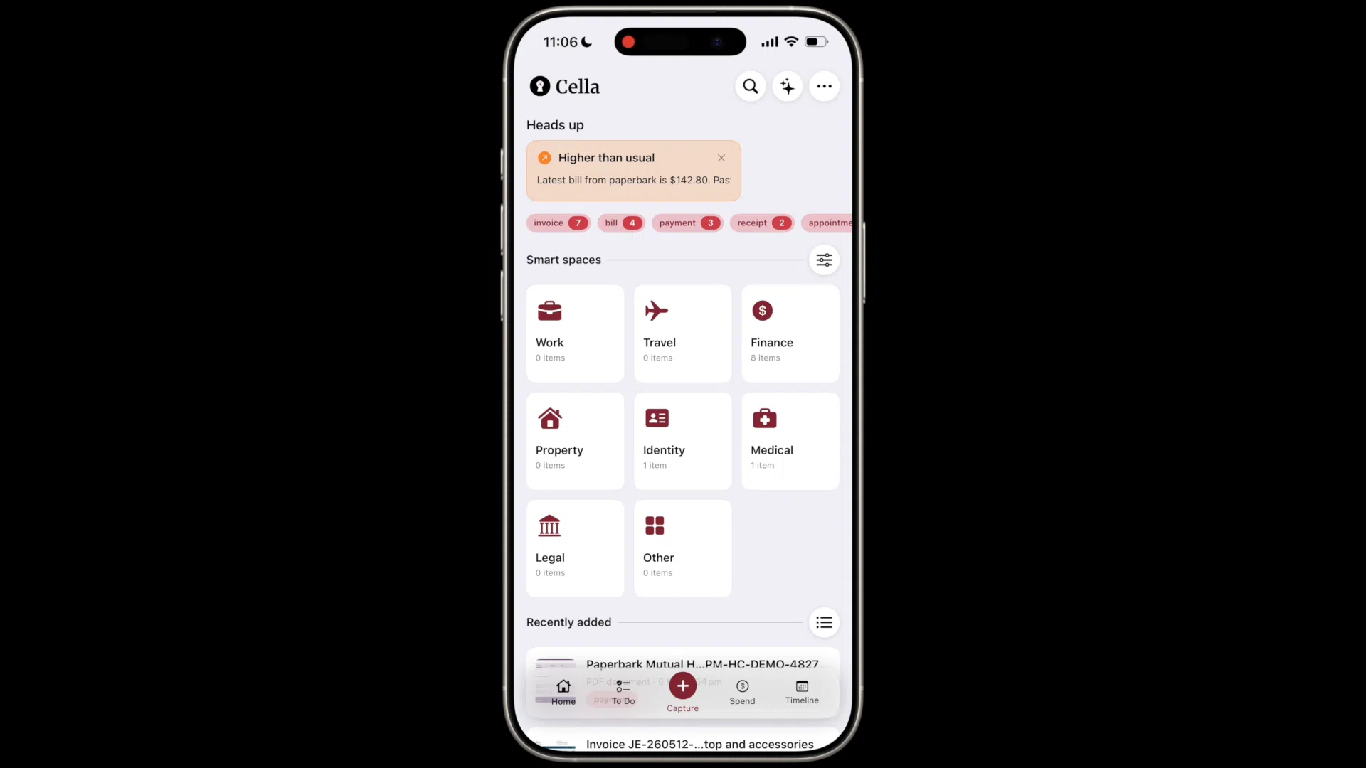 Cella creating a custom Car Smart Space and classifying a service record into it.